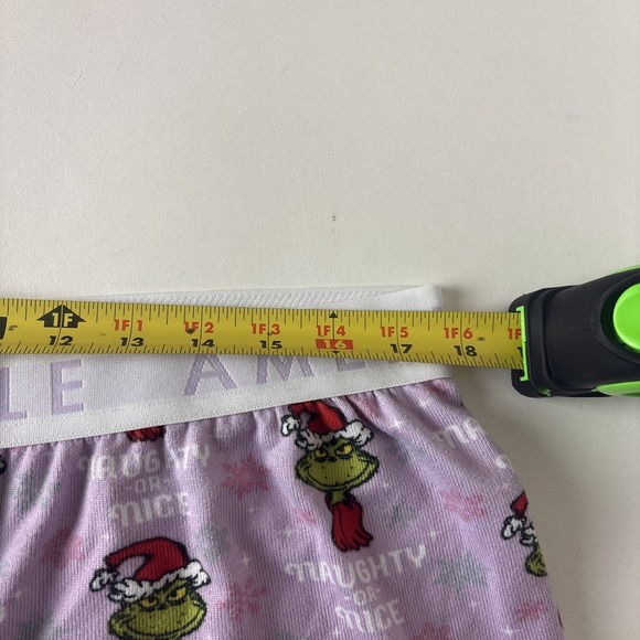 American Eagle Grinch Santa Pajama Set XL Top & Shorts AE Lounge naughty or nice - Picture 5 of 13